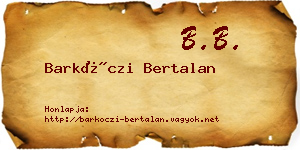 Barkóczi Bertalan névjegykártya